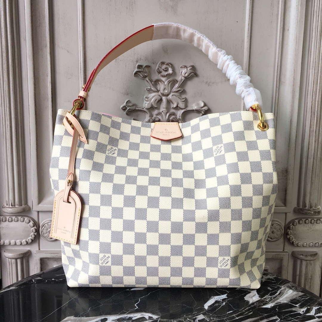 Louis Vuitton GRACEFUL PM Handbag Damier Ebene N42249